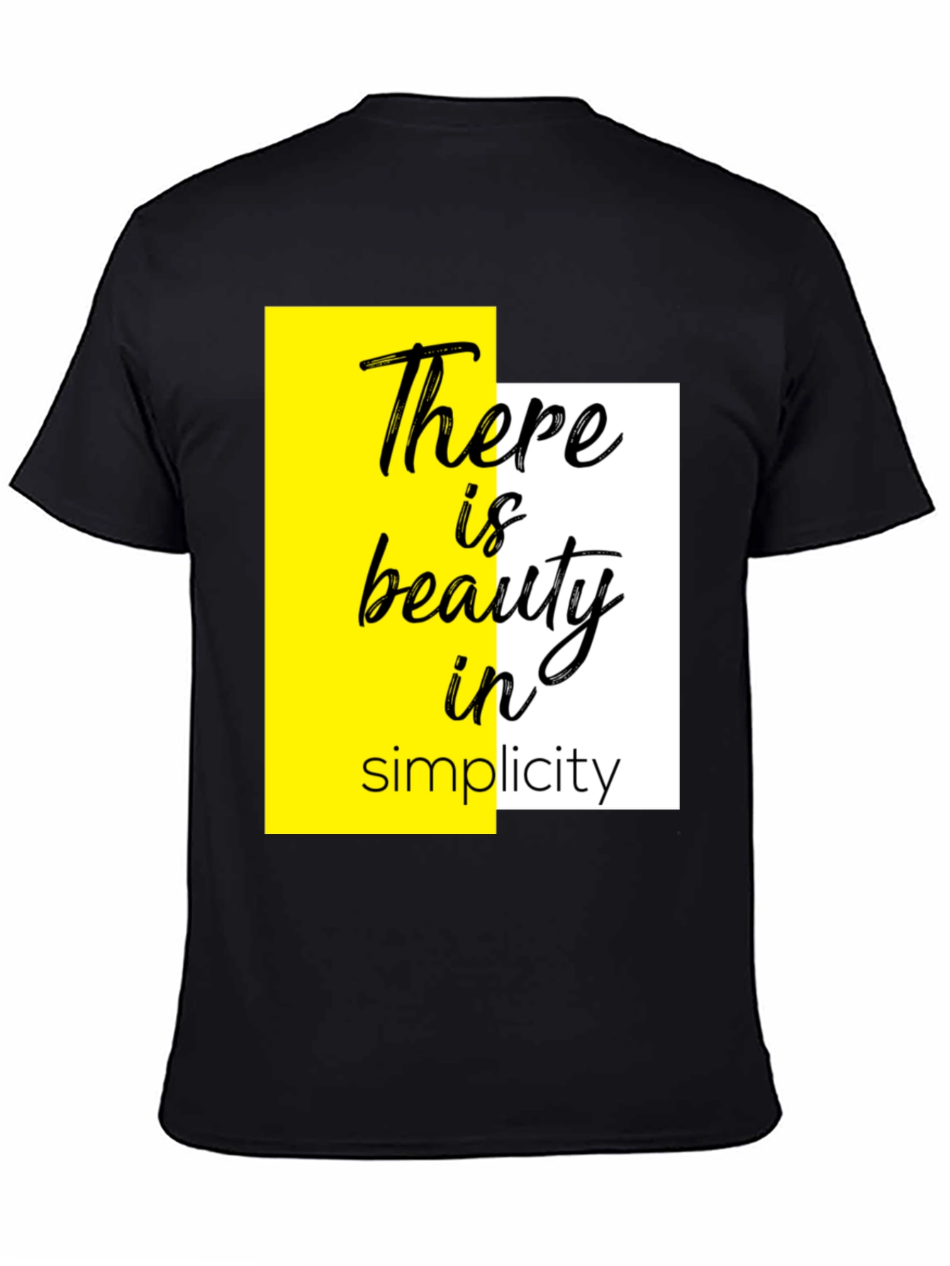 Black Beauty in Simplicity Black Graphic Tee view 4