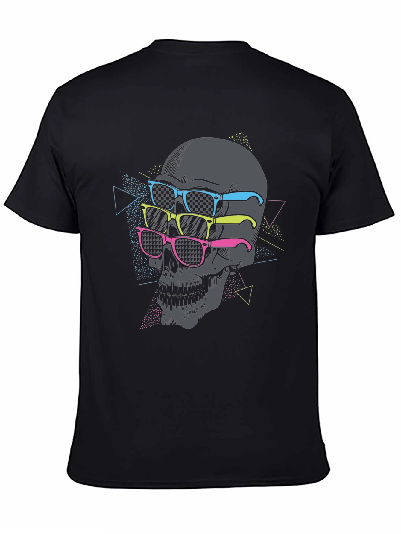 Black Skull with Sunglasses Graphic Tee view 4