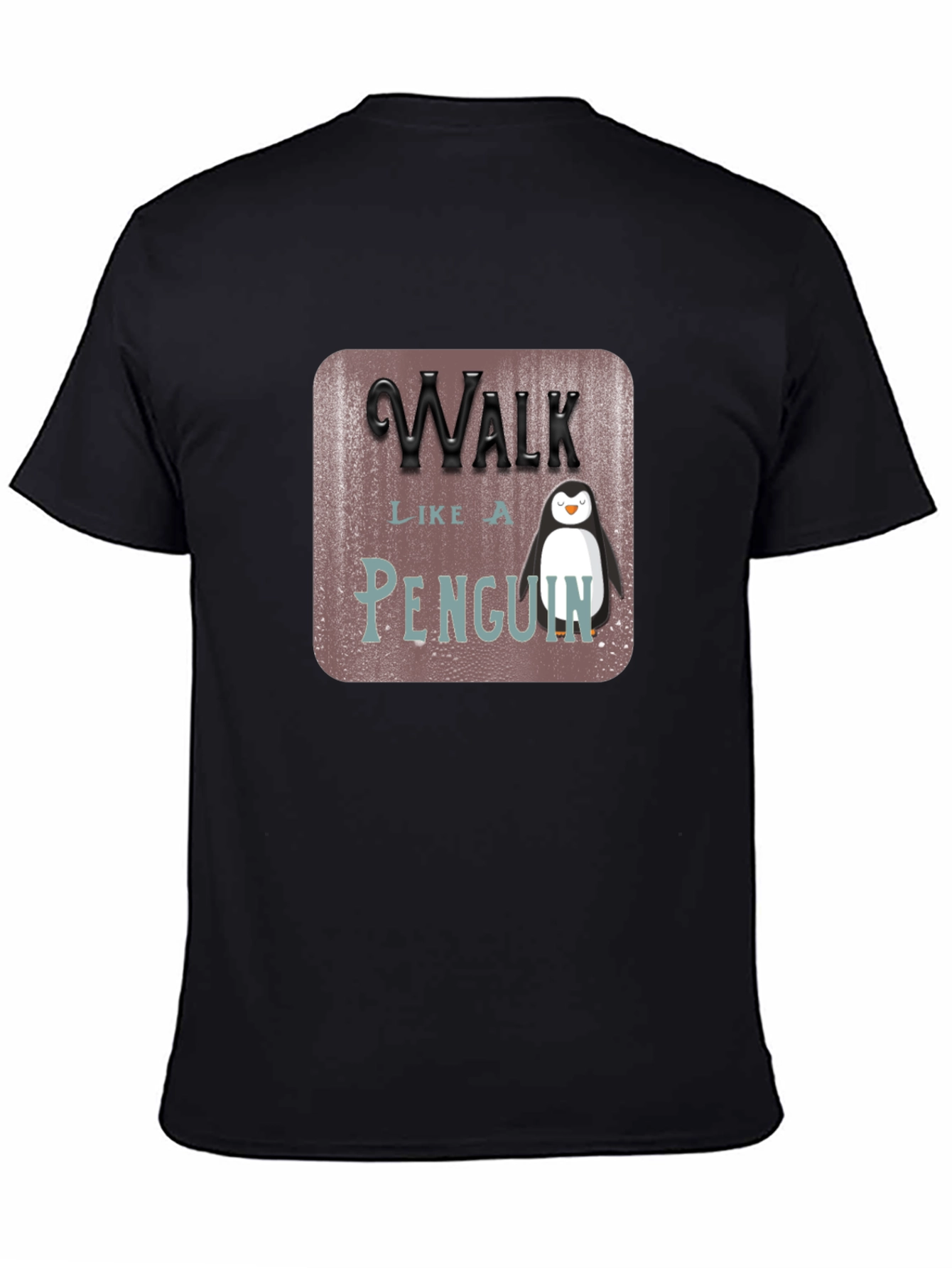Black Walk Like a Penguin T-Shirt view 4