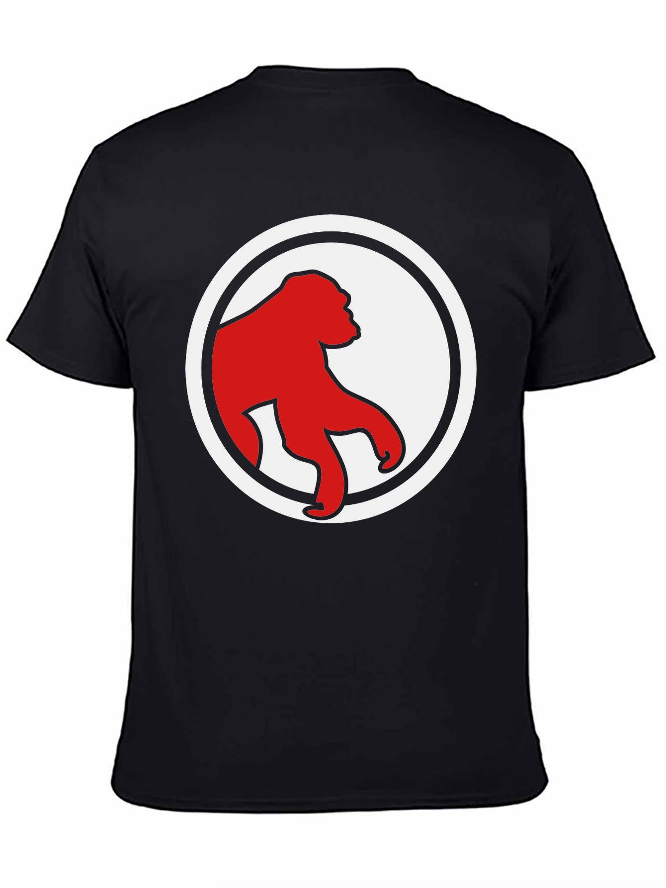 Black Red Ape Graphic Tee - Modern Black Shirt view 4