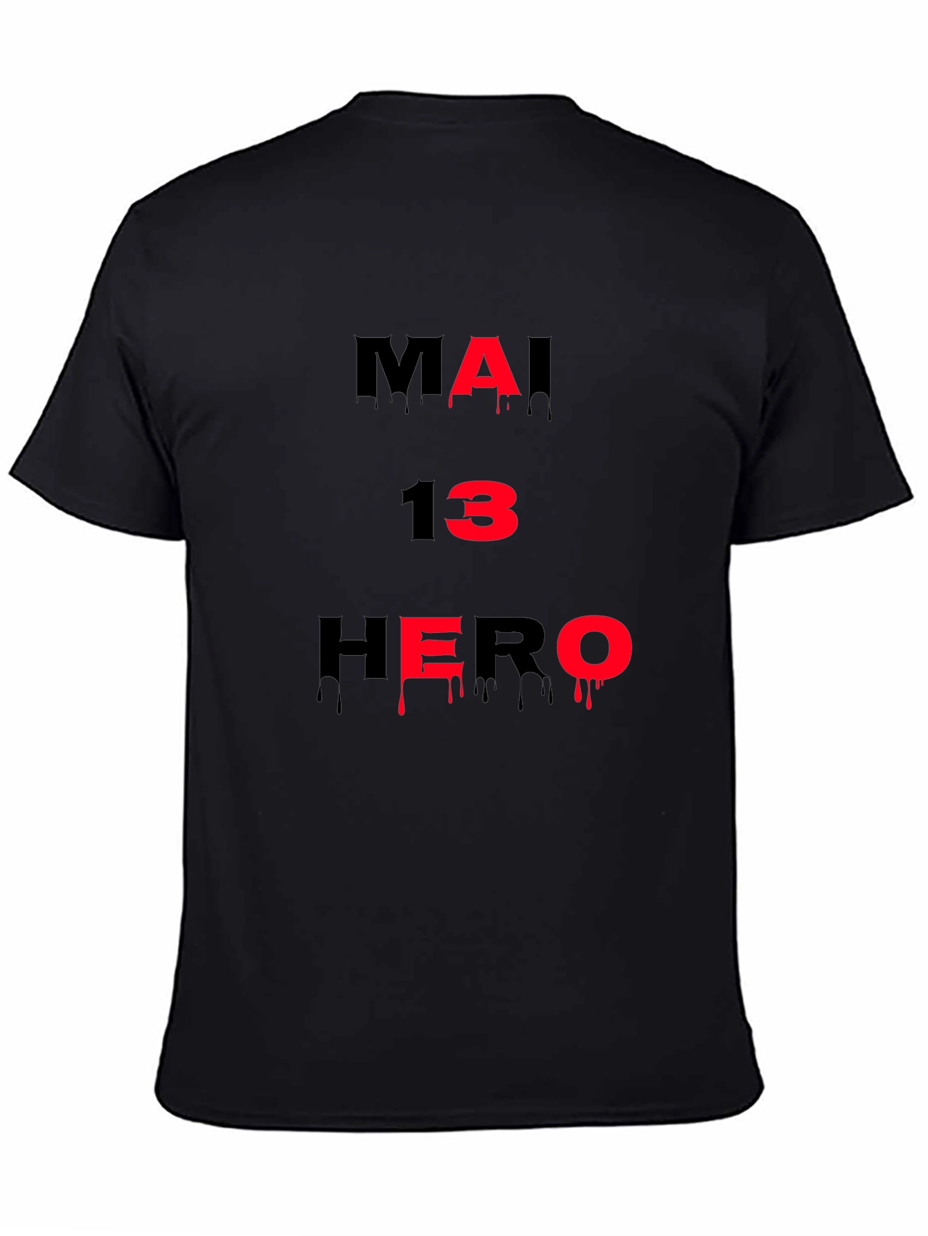 Black MAI 13 HERO Graphic T-Shirt view 4