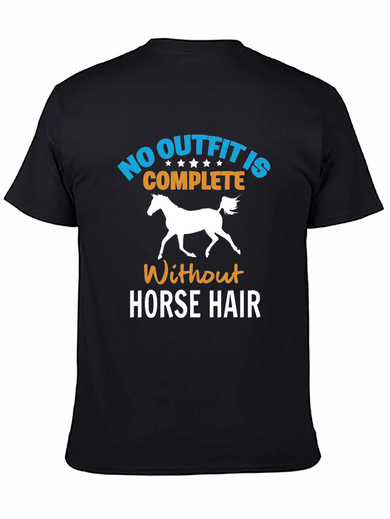 Black Horse Hair Graphic T-Shirt view 4