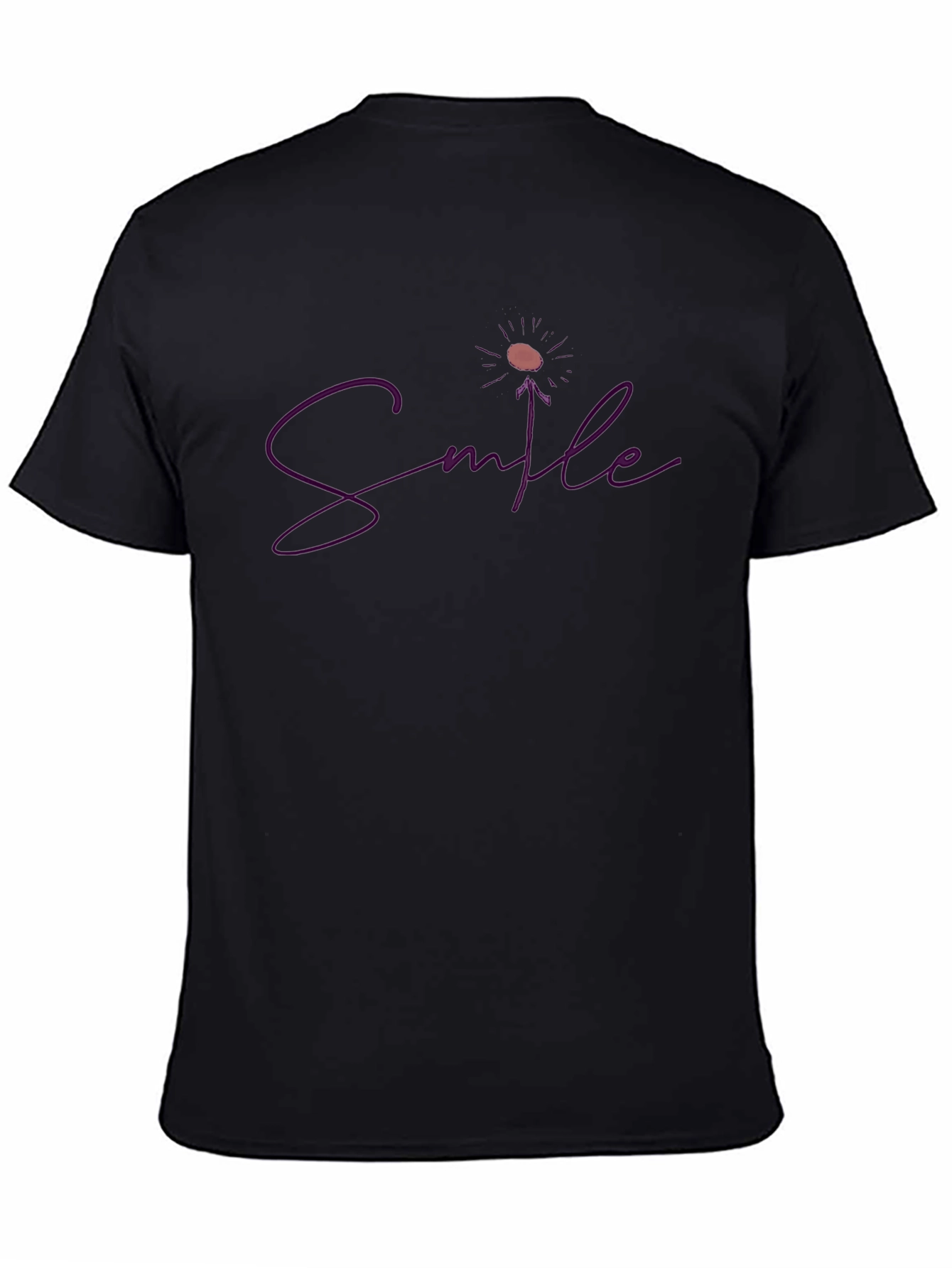 Black Smile Graphic Tee - Soft Cotton Blend Casual Wear view 4