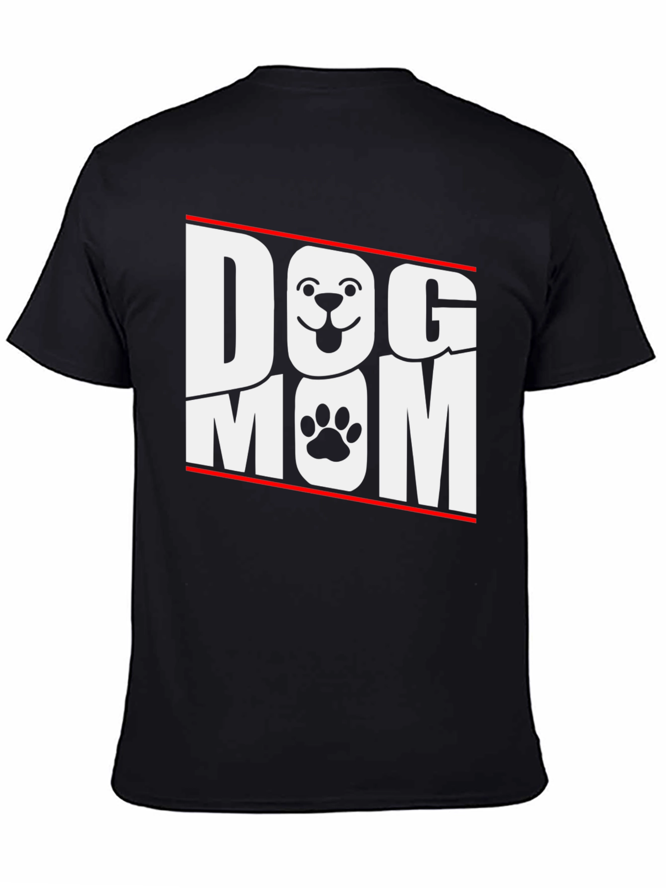 Black Dog Mom Graphic T-Shirt - Black view 4