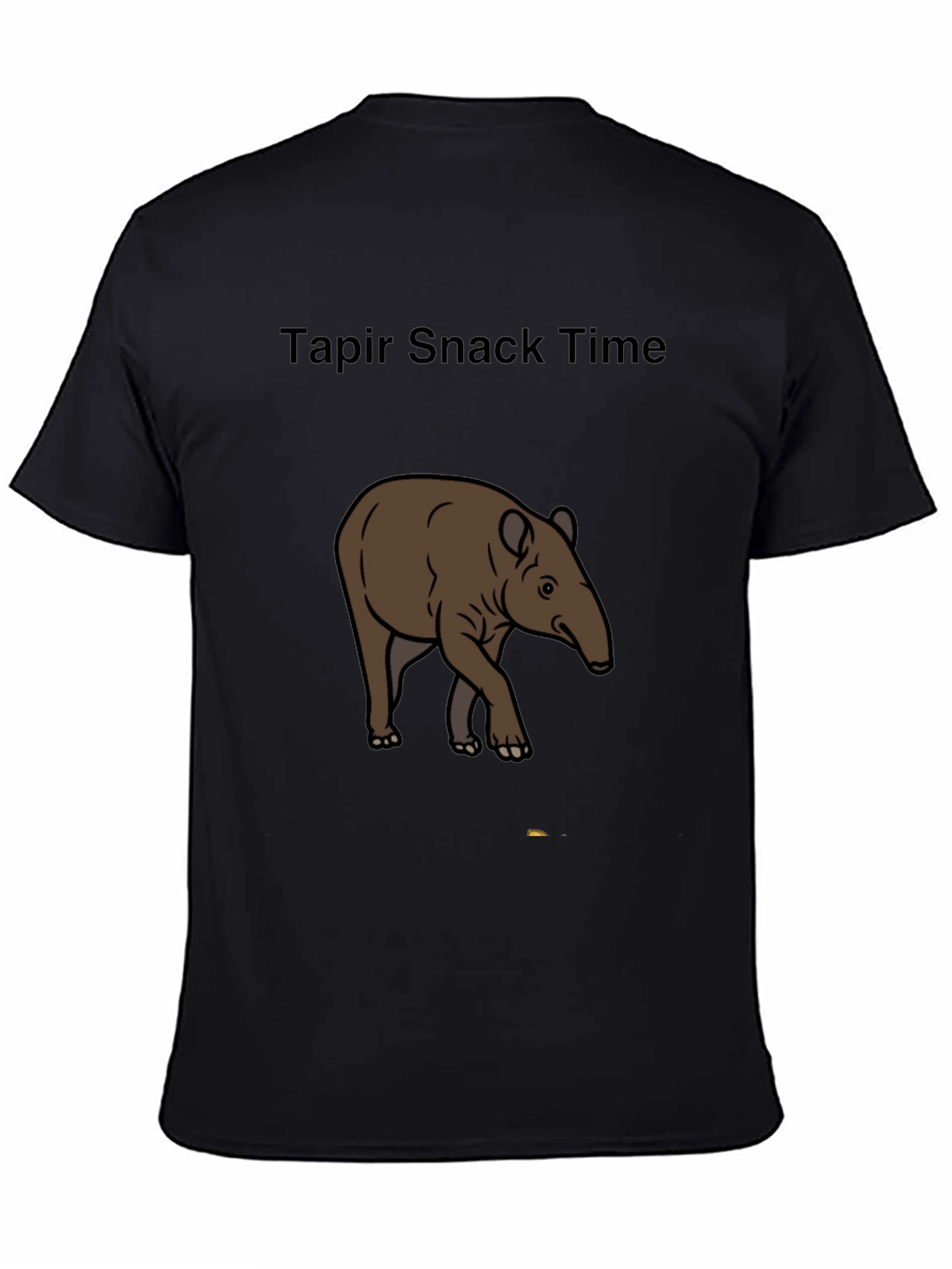 Black Tapir Snack Time Graphic T-Shirt view 4