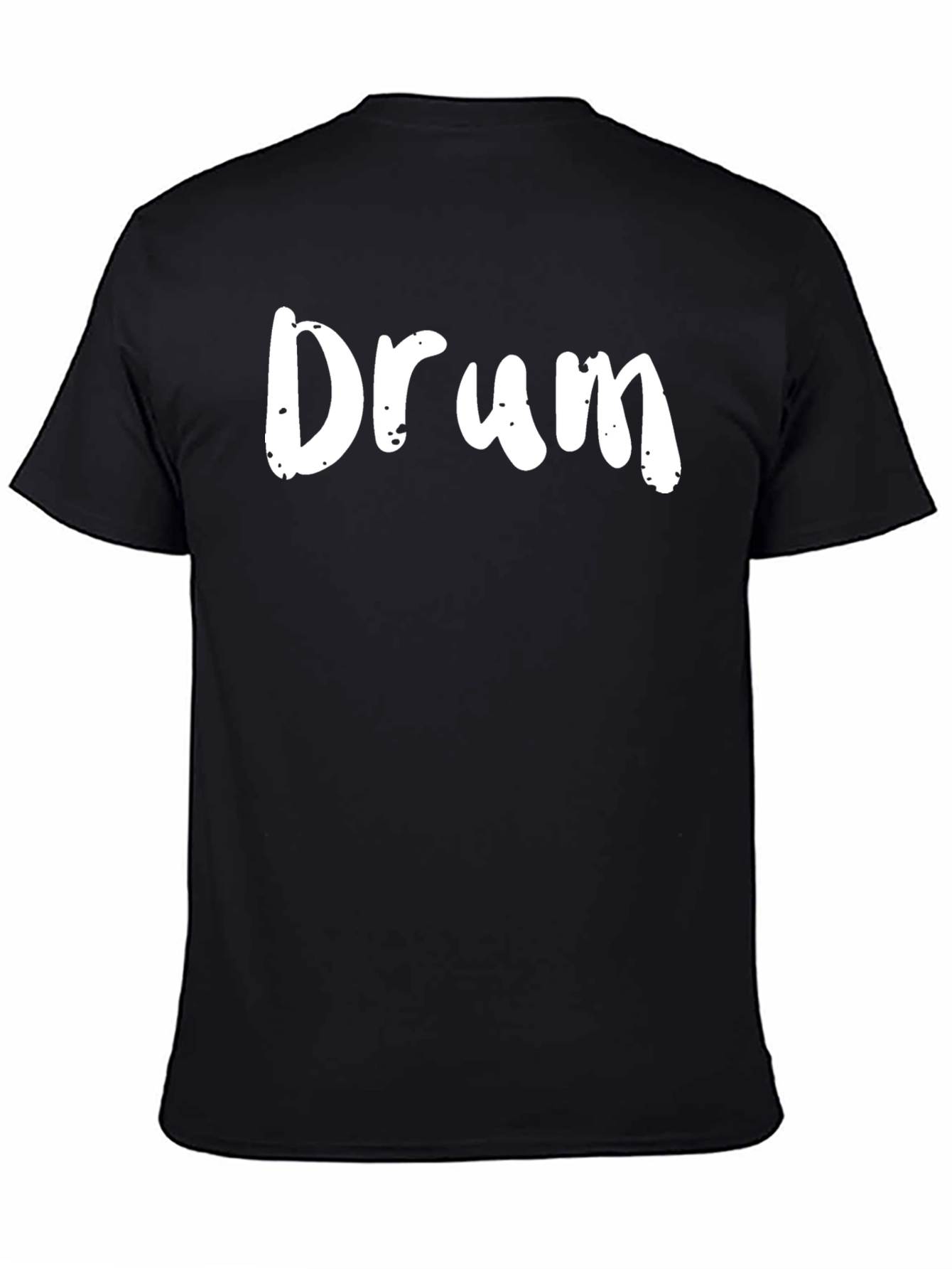 Black Drum T-Shirt - Black Crew Neck Tee view 4