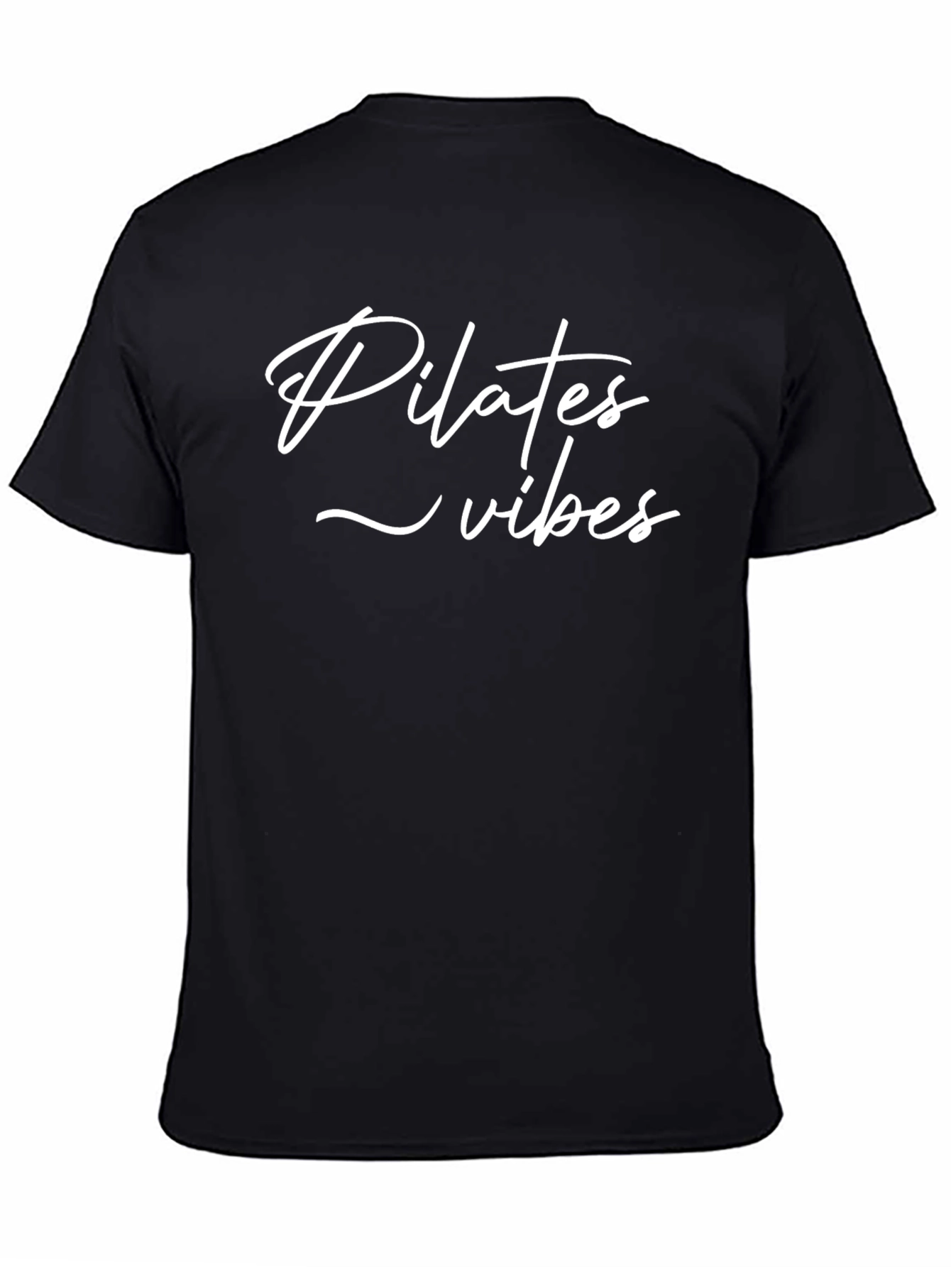 Black Pilates Vibes Black T-Shirt view 4
