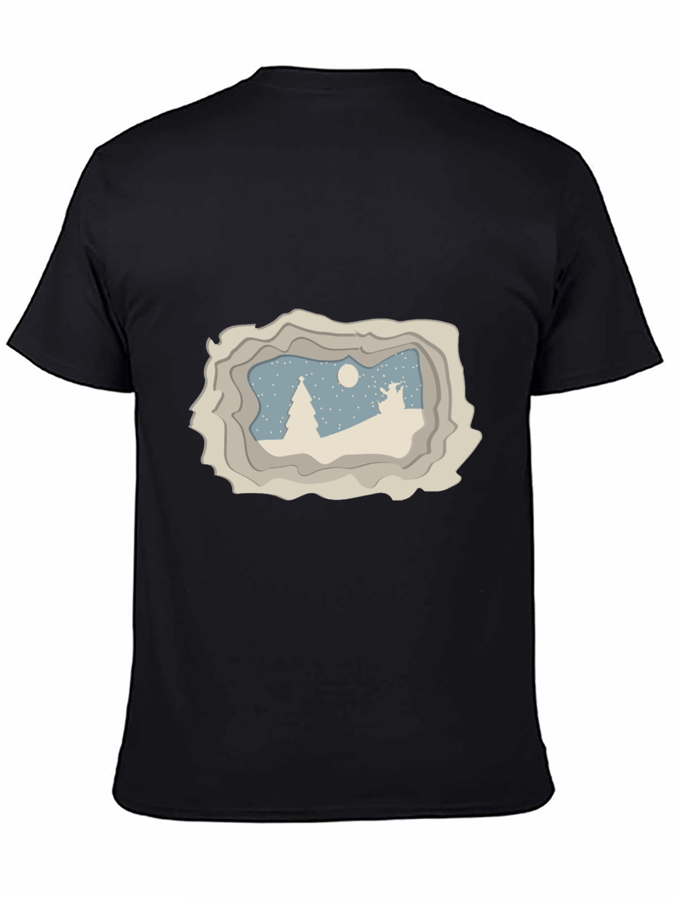 Winter Scene Graphic Tee - Black - 4