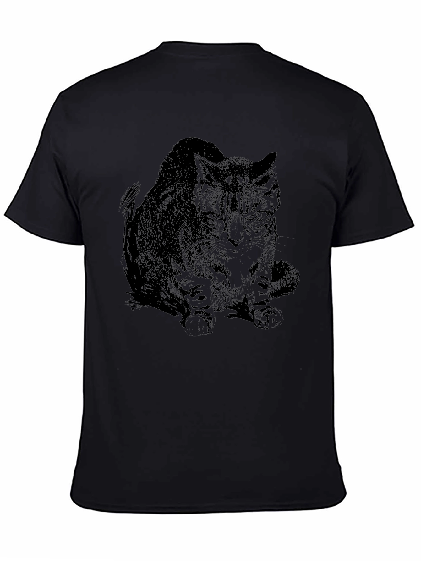 Black Black Cat Graphic T-Shirt view 4
