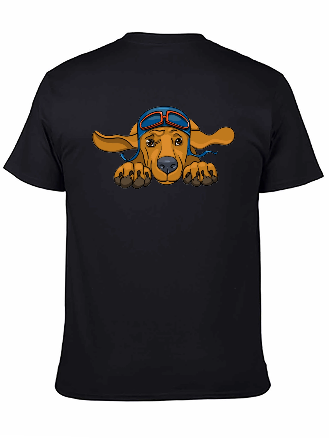 Black Pilot Dog Graphic T-Shirt - Cute & Stylish view 4