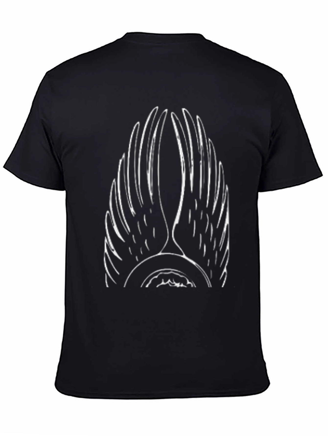 Black Wings Graphic Tee - Stylish Black Cotton Shirt view 4