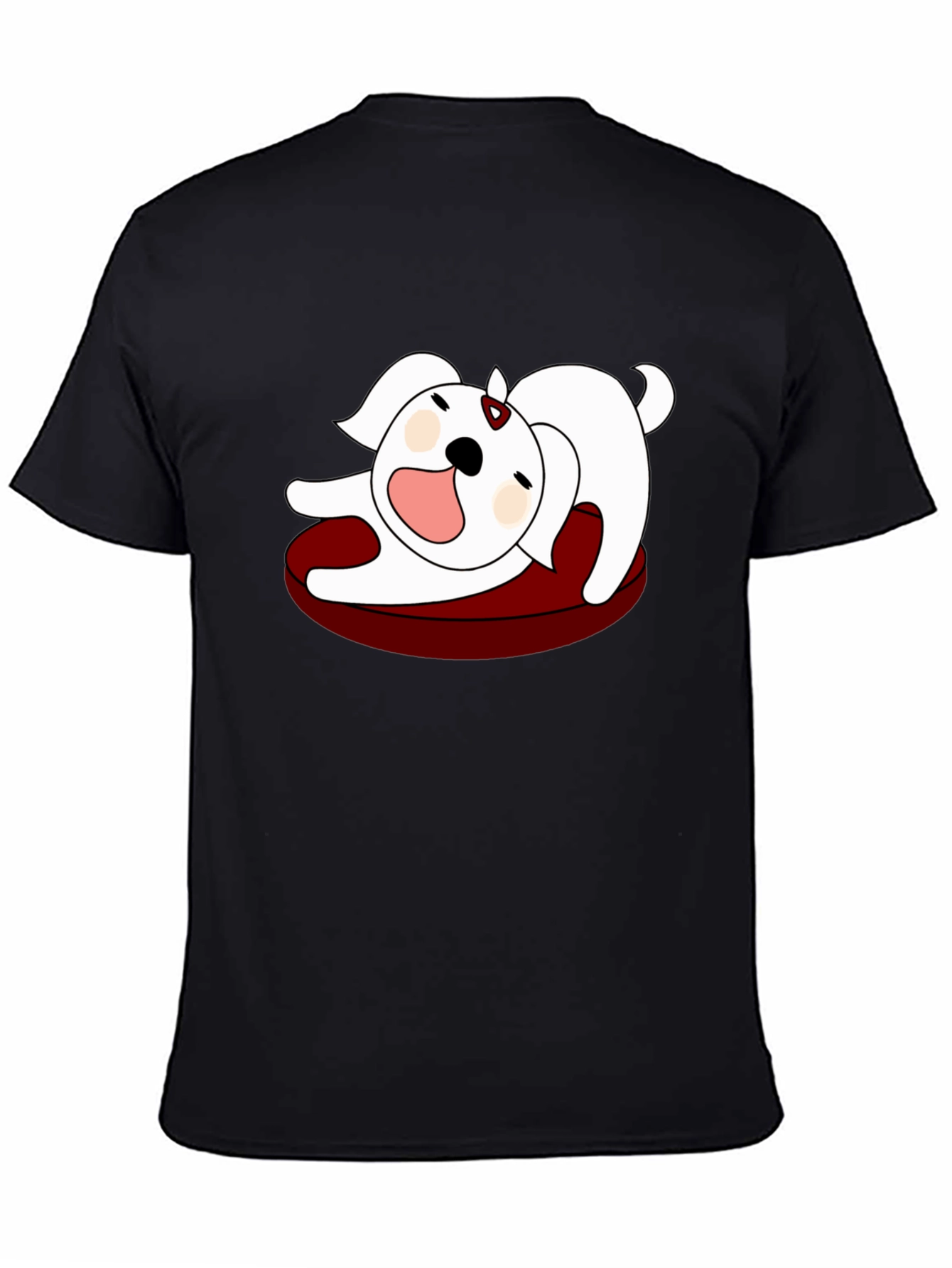 Black Cartoon Dog Graphic Tee - Relaxed Fit view 4