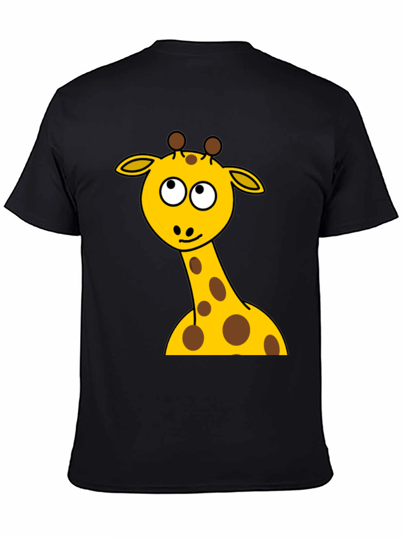 Black Giraffe Graphic Tee - Unisex Black T-Shirt view 4