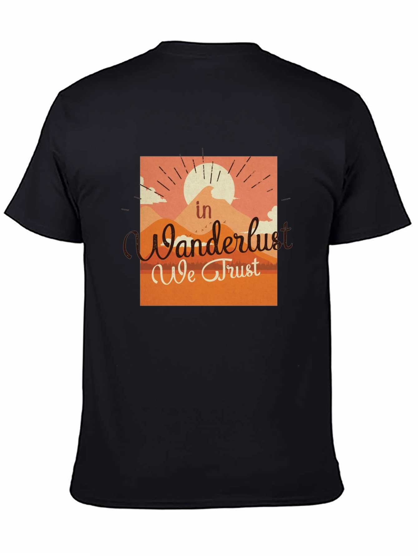 Black Wanderlust Graphic Tee - Adventure Awaits! view 4