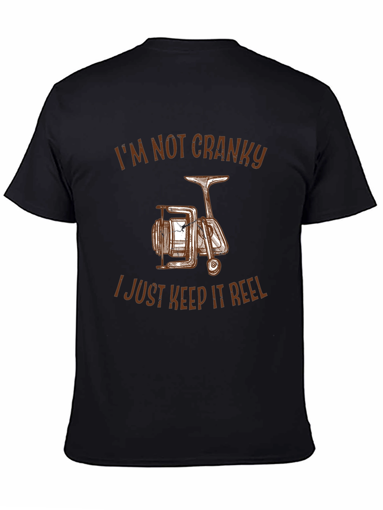 Black Funny Fishing T-Shirt - I Just Keep It Reel view 4