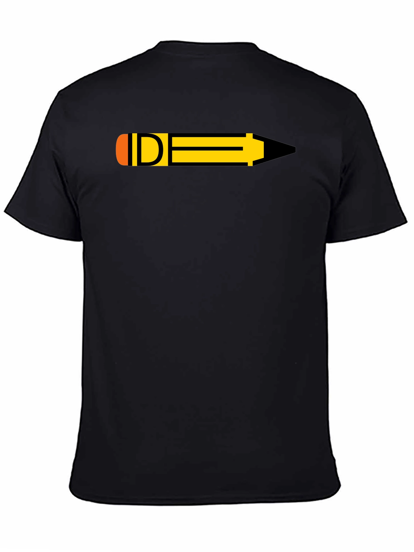 Black Pencil Graphic Black T-Shirt view 4