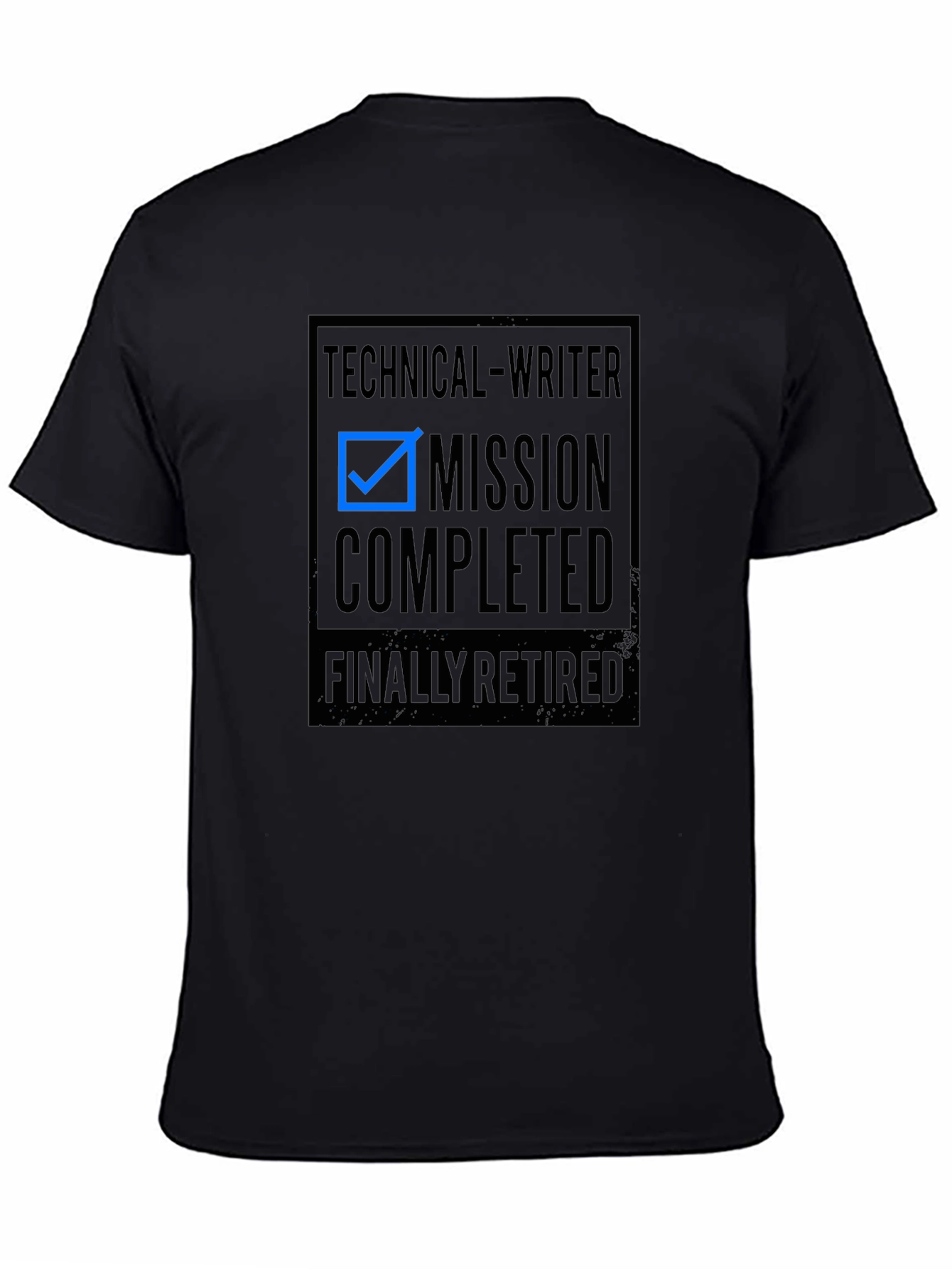 Black Technical Writer Mission Completed Retired T-Shirt view 4