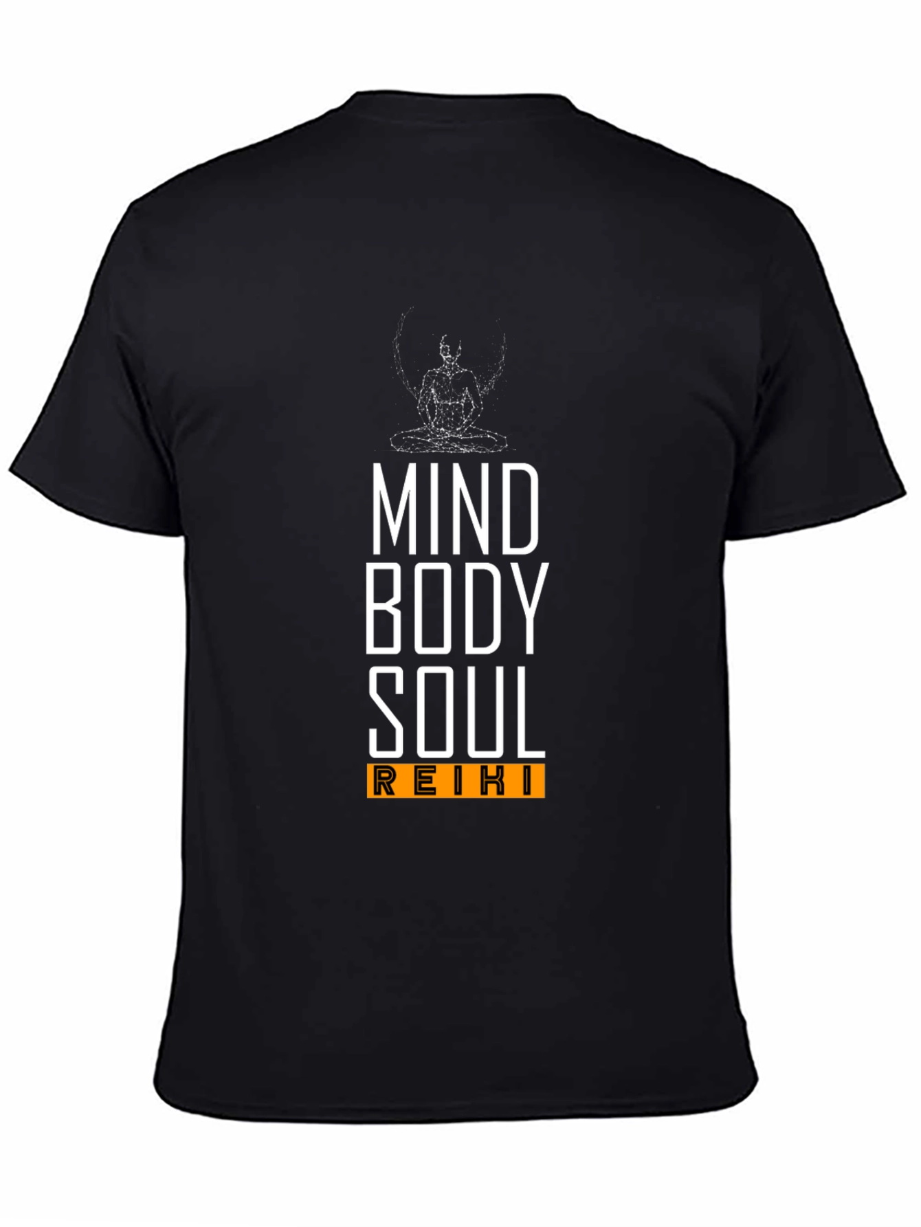 Black Mind Body Soul Reiki T-Shirt | Unisex view 4