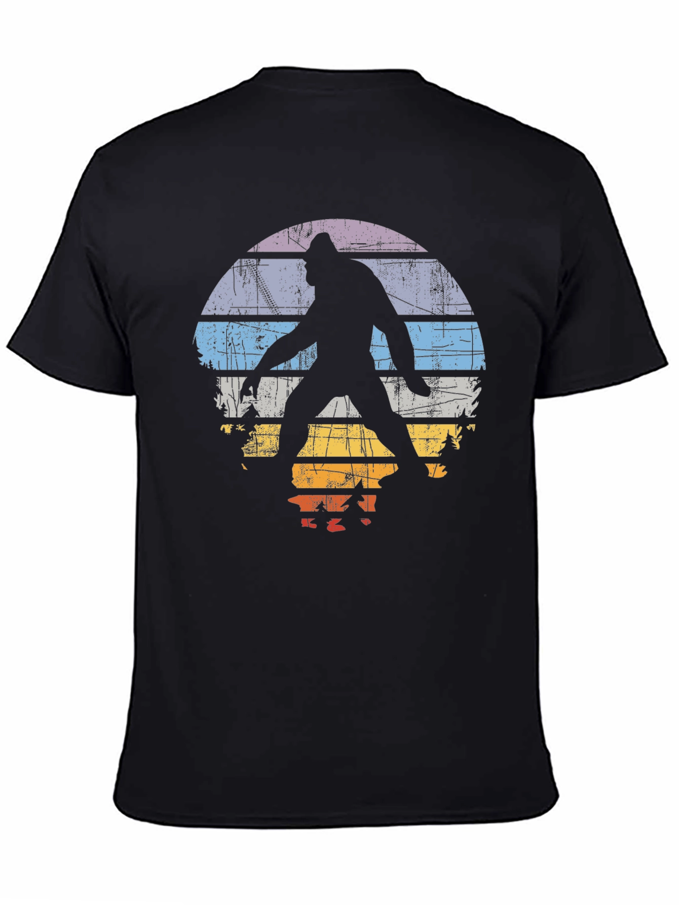 Black Retro Bigfoot T-Shirt view 4