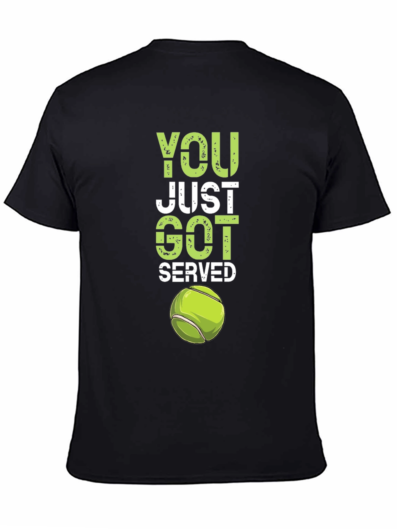 Black You Just Got Served Tennis T-Shirt view 4