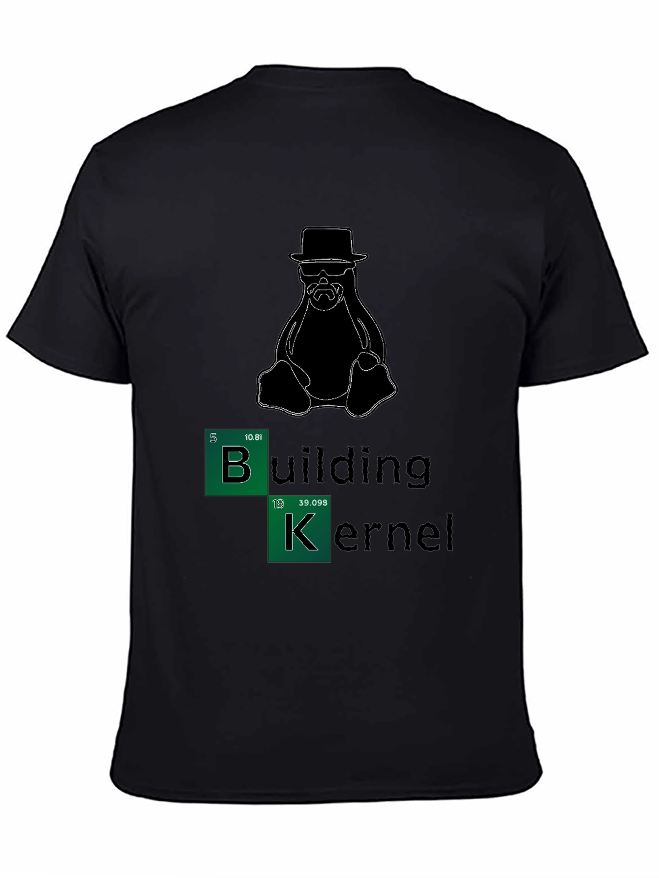 Black Building Kernel Breaking Bad Penguin T-Shirt view 4