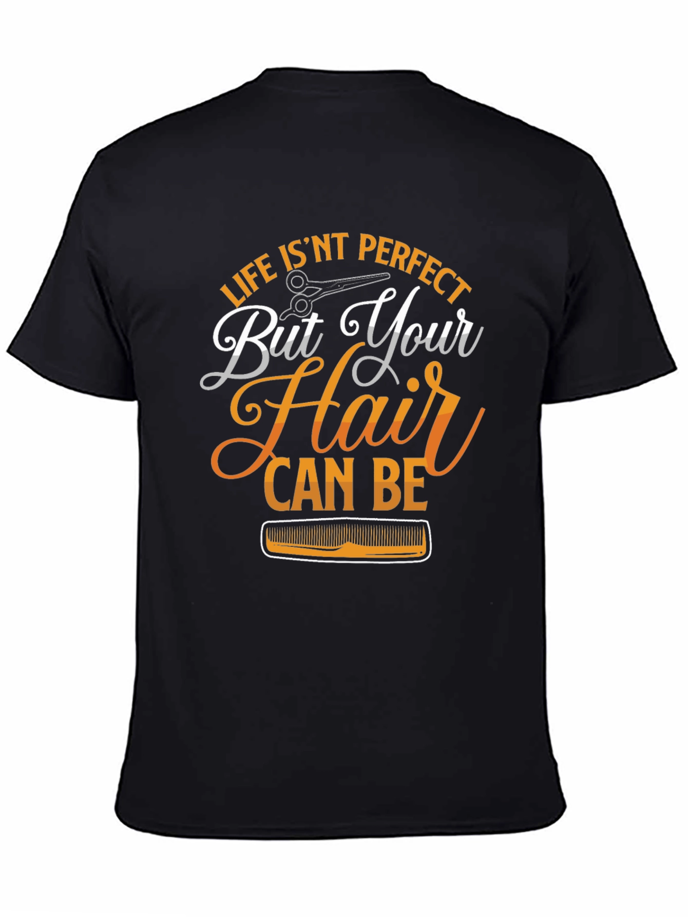 Black Life Isn't Perfect Hair Stylist T-Shirt view 4
