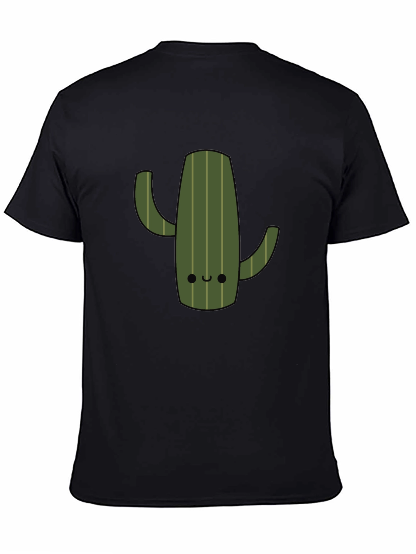 Black Cute Cactus Graphic Tee - Trendy Black T-Shirt view 4