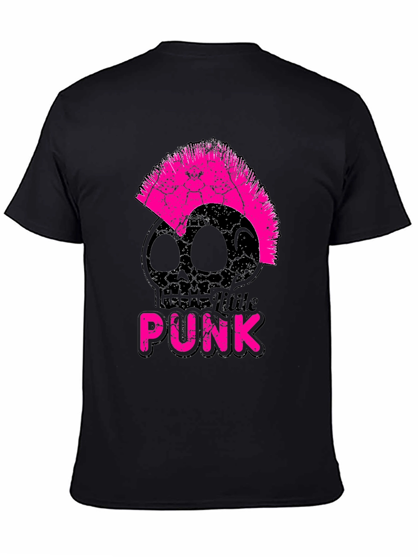 Black Little Punk Skull T-Shirt view 4