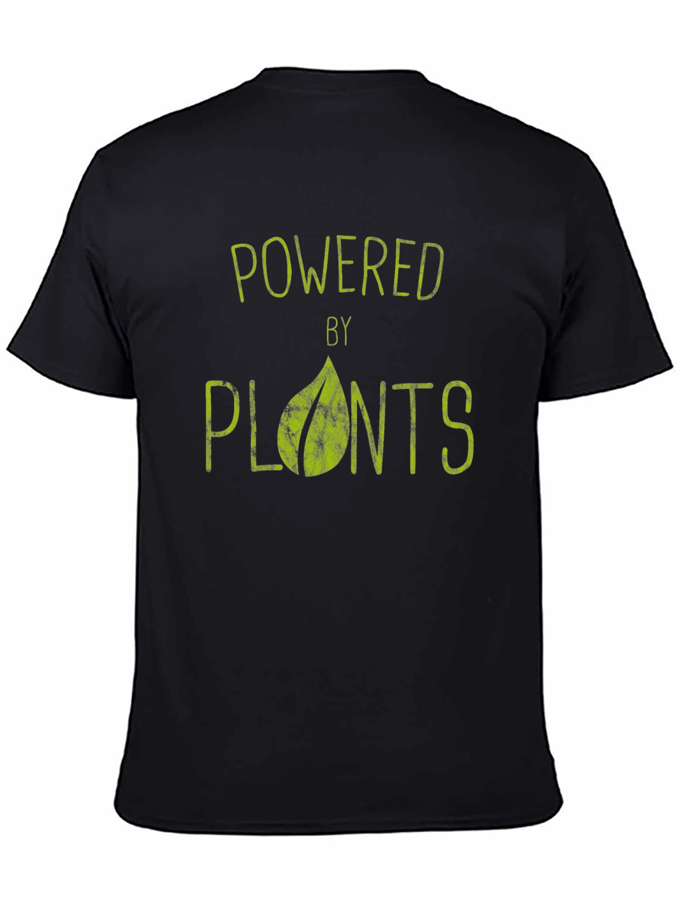 Black Powered by Plants Vegan T-Shirt view 4