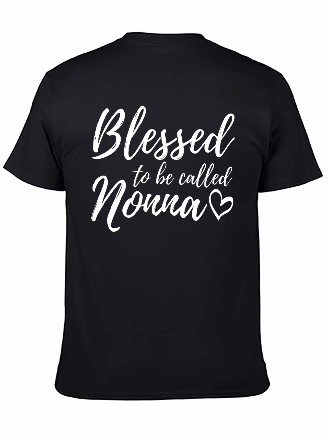 Black Blessed Nonna T-Shirt - Cute Grandmother Tee view 4