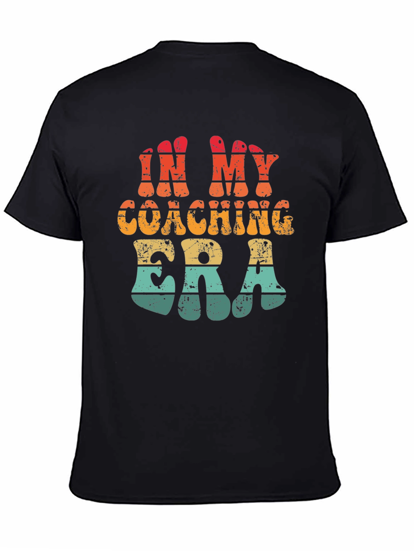 Black In My Coaching Era Retro Graphic T-Shirt view 4
