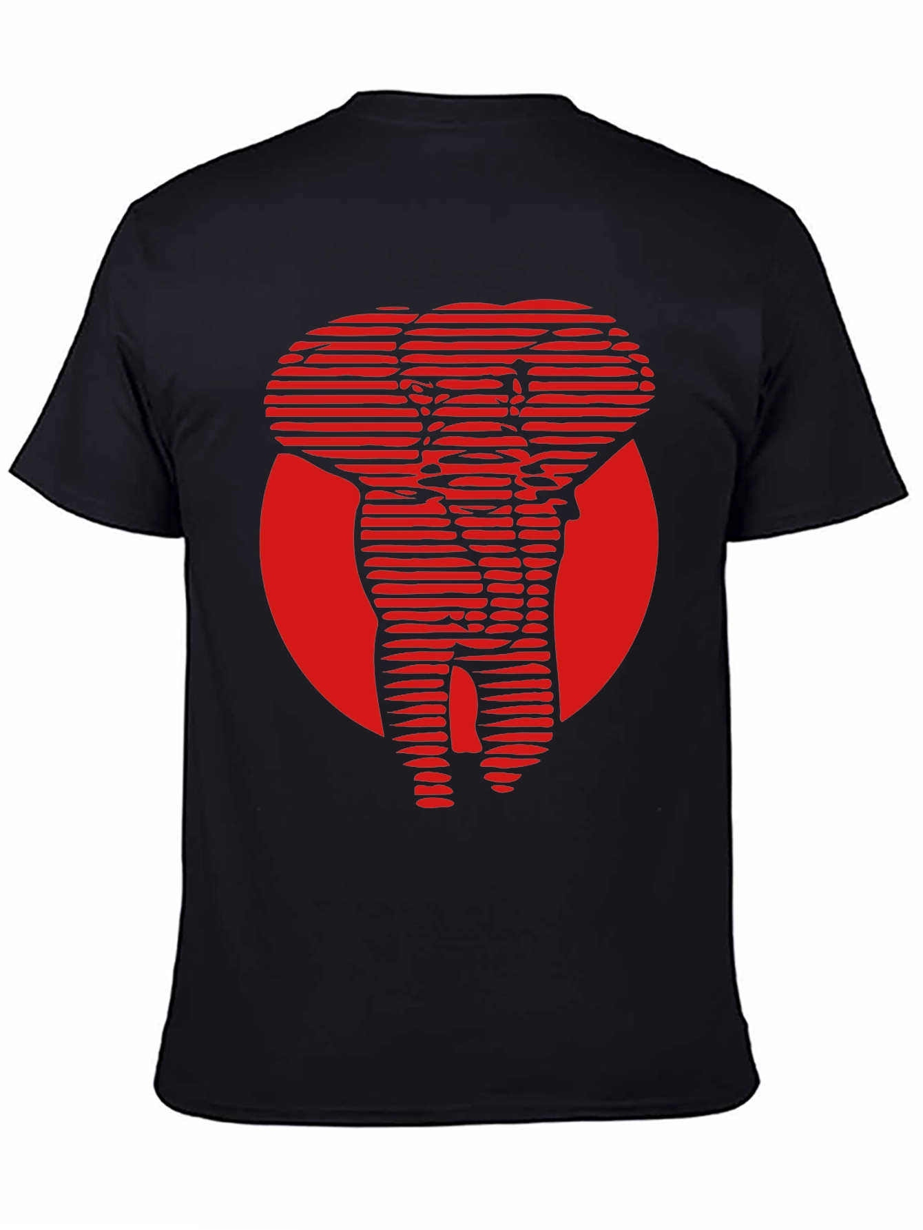 Black Red Elephant Graphic Tee - Cool Stylish Design view 4