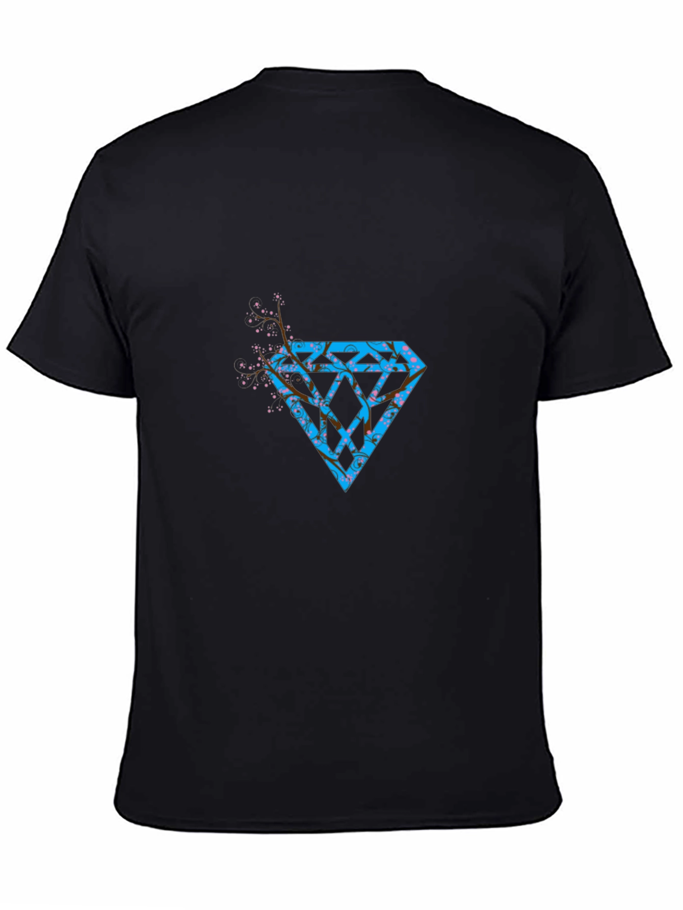 Black Diamond Blossom Graphic Black Tee view 4