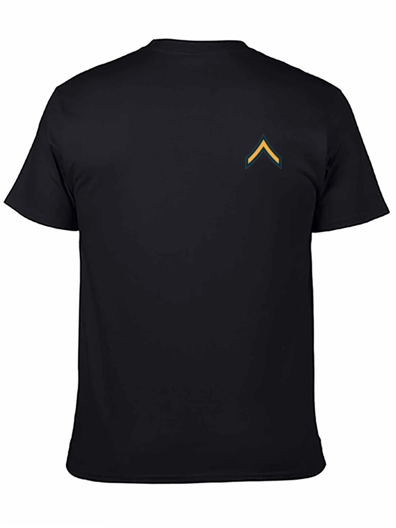 Black Black T-Shirt with Chevron Detail view 4
