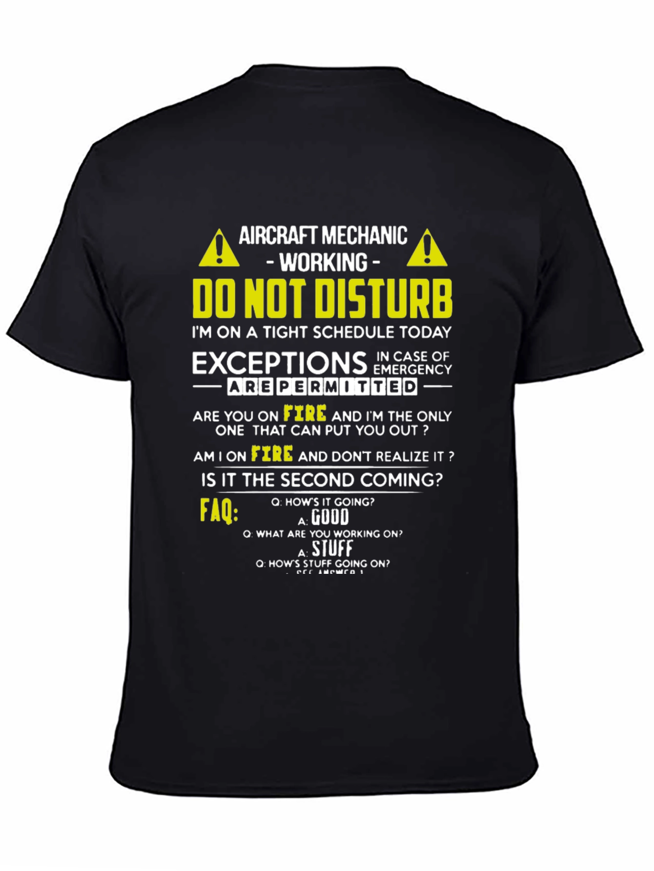 Aircraft Mechanic T-Shirt - Do Not Disturb - 4