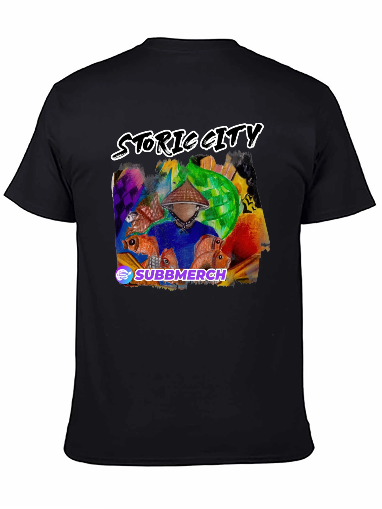Black Storig City Graphic Tee - Unique Design view 4