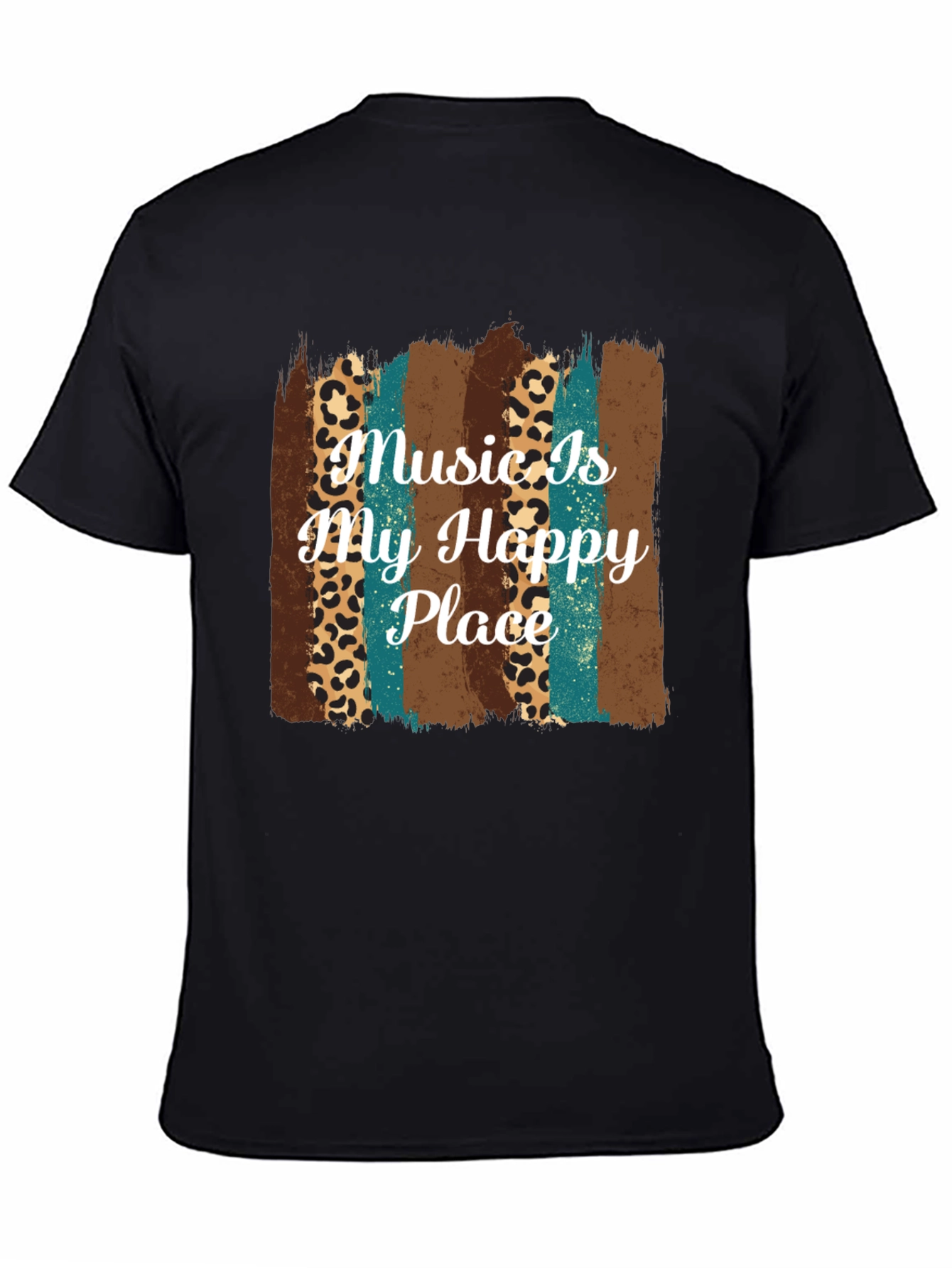 Black Music Is My Happy Place T-Shirt view 4