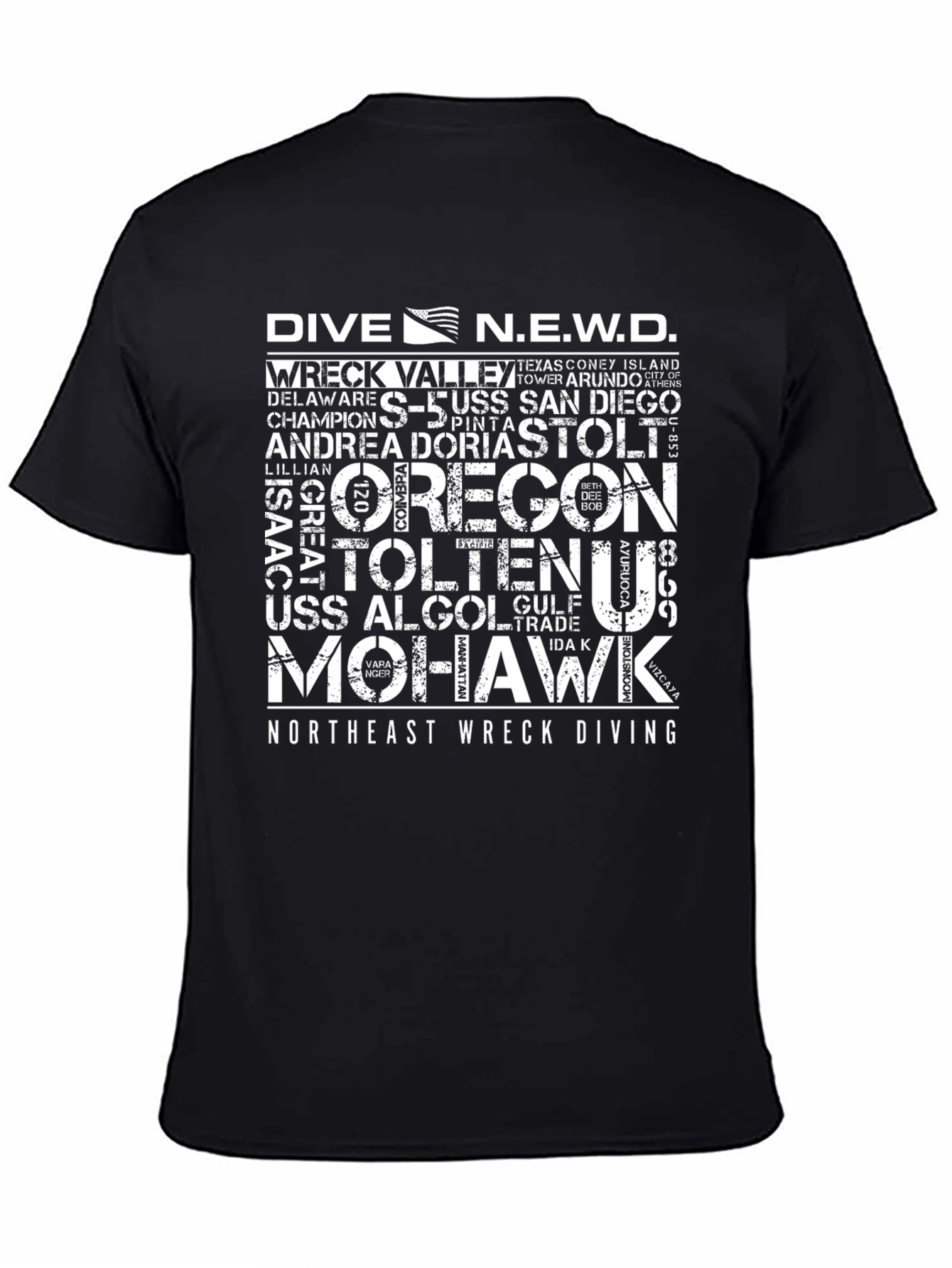 Black Dive N.E.W.D. Black T-Shirt view 4