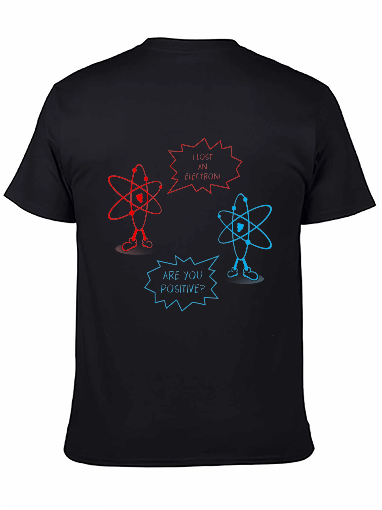Black Funny Science Pun T-Shirt - Lost an Electron? view 4
