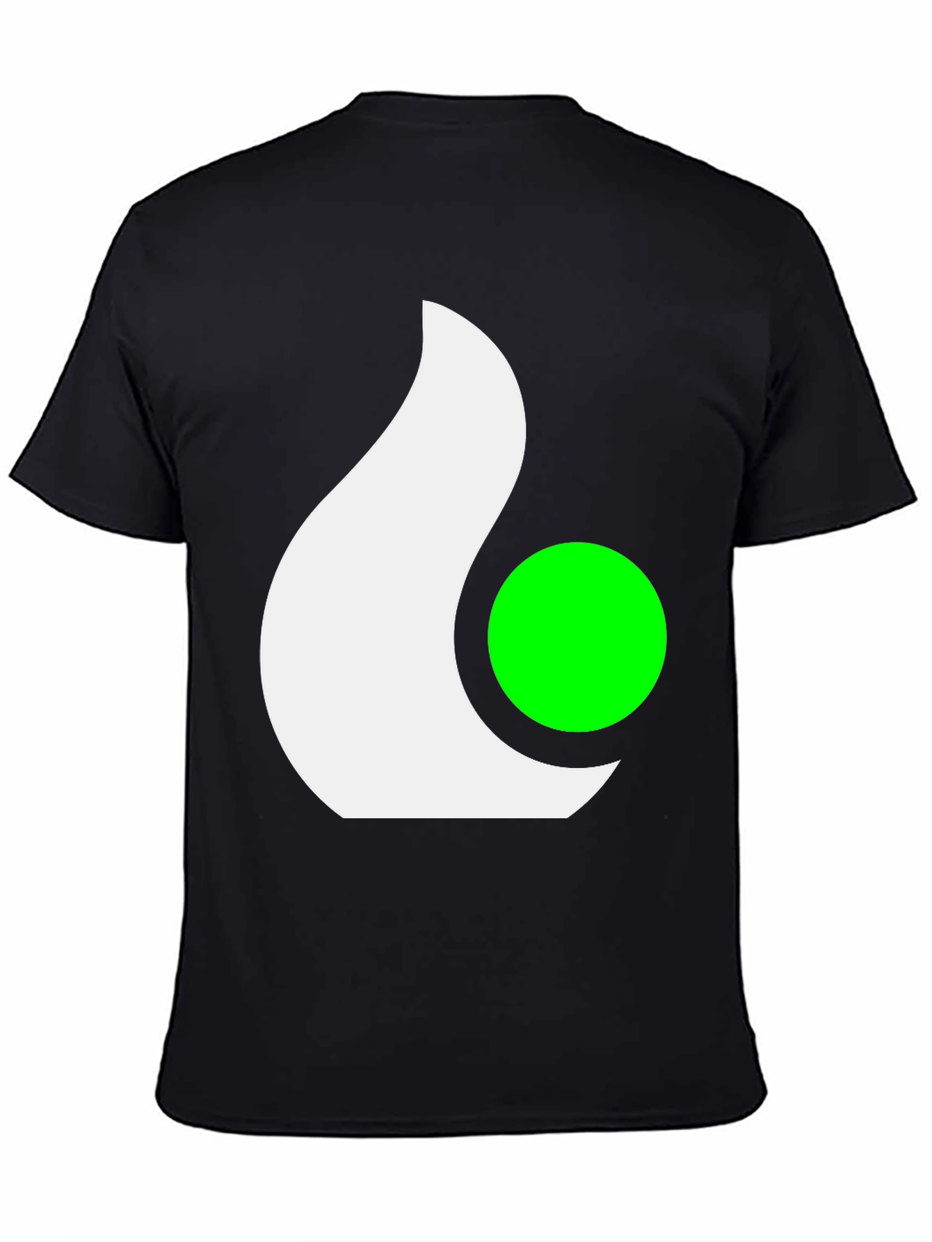 Black Abstract Graphic Tee - Casual Black T-Shirt view 4