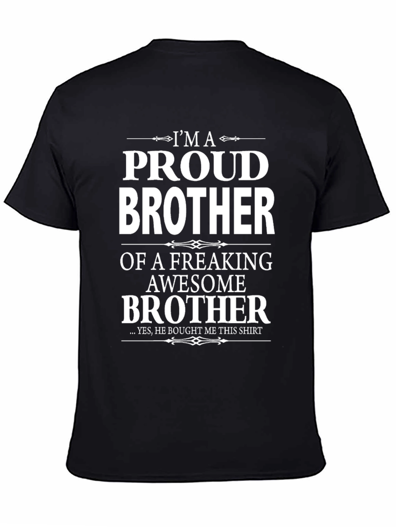 Black Proud Brother Graphic T-Shirt view 4