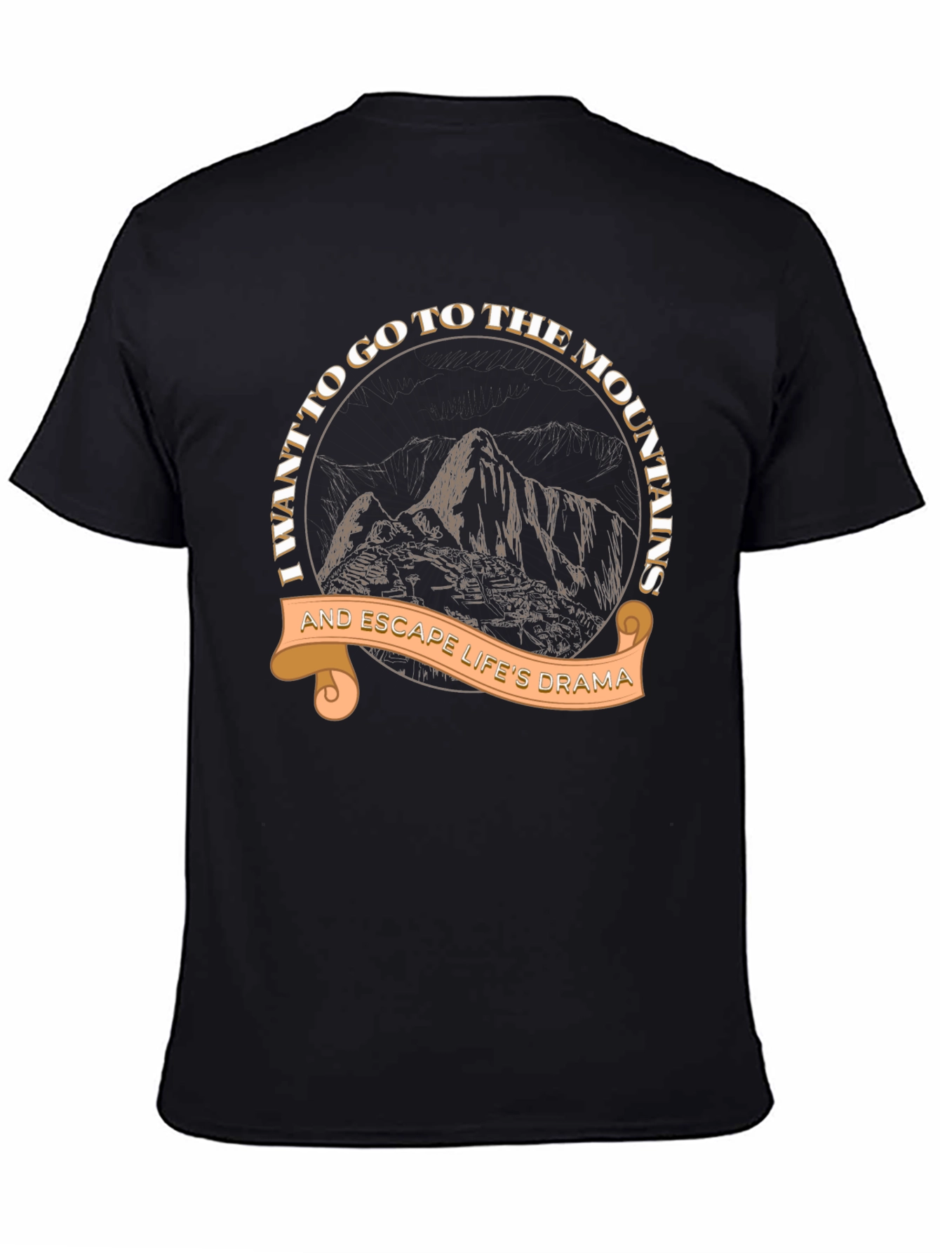 Black Mountain Escape Black T-Shirt view 4
