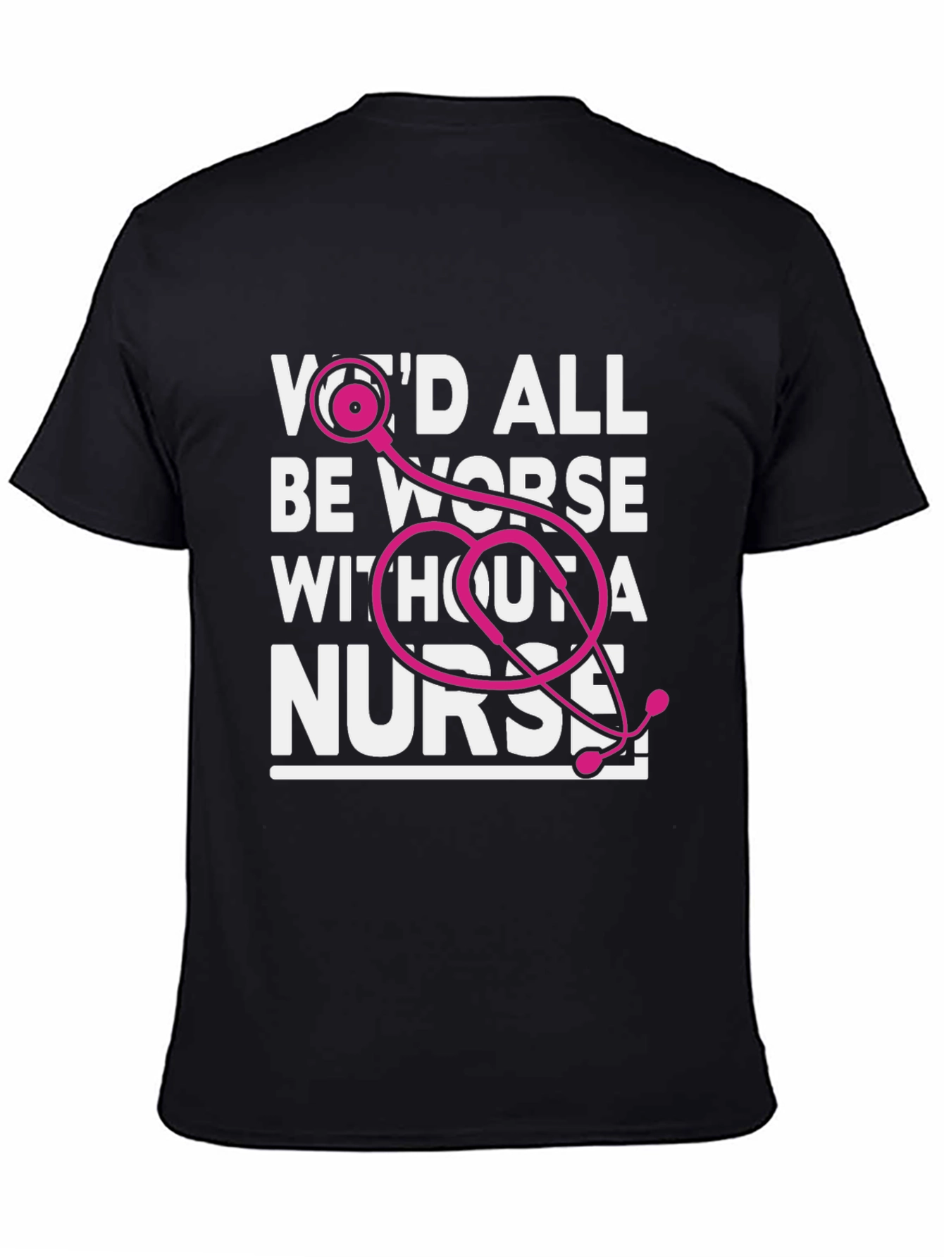 Black Nurse Appreciation Graphic T-Shirt view 4