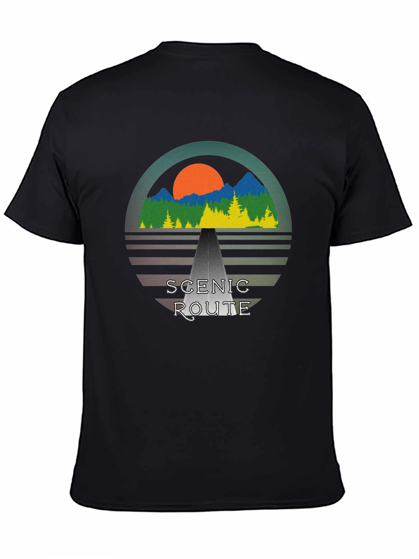 Scenic Route Graphic T-Shirt - Nature Adventure Tee - 4