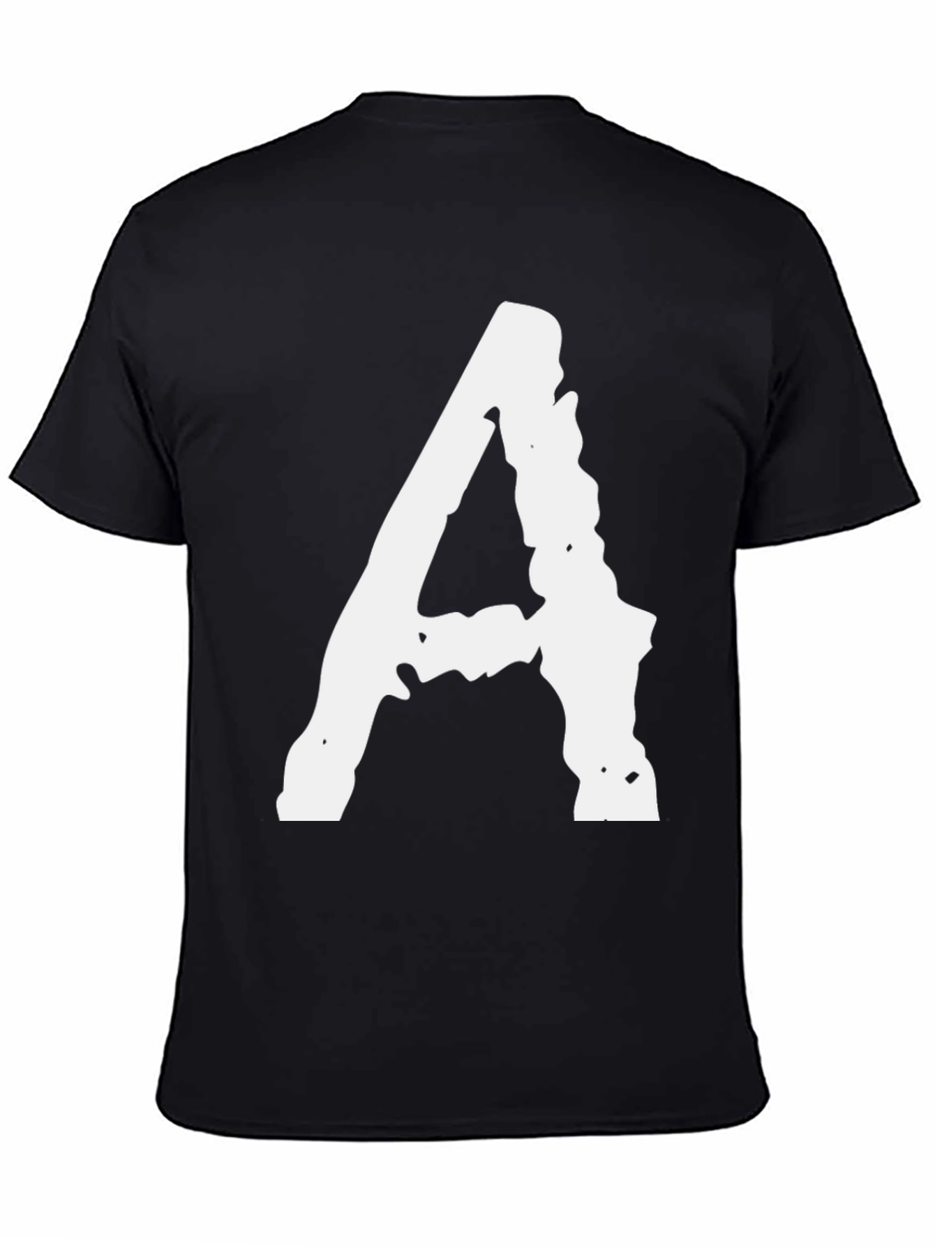 Black Bold Letter A Graphic Tee - Casual Comfort view 4