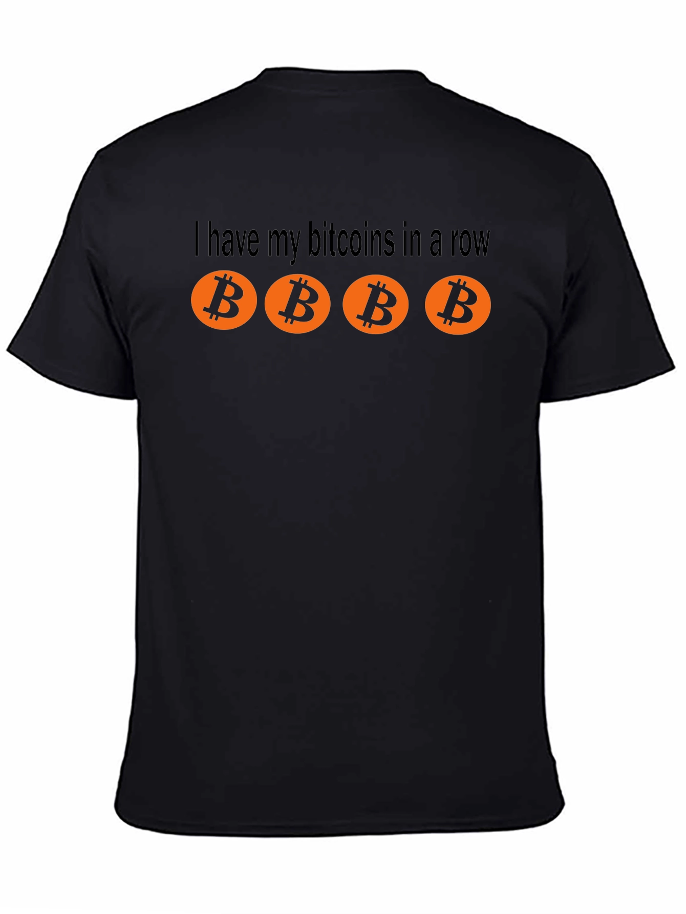 Black Bitcoin Cryptocurrency Graphic Tee - Black view 4