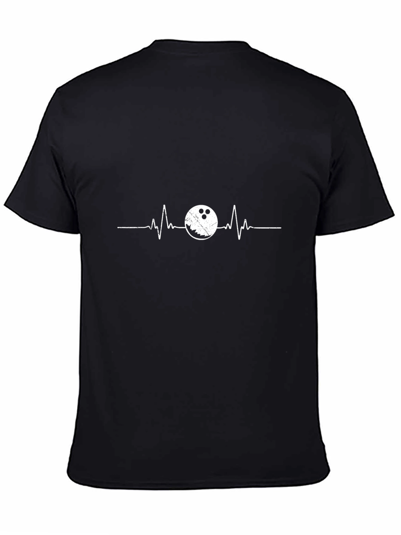 Black Bowling Heartbeat T-Shirt: Strike Your Style! view 4