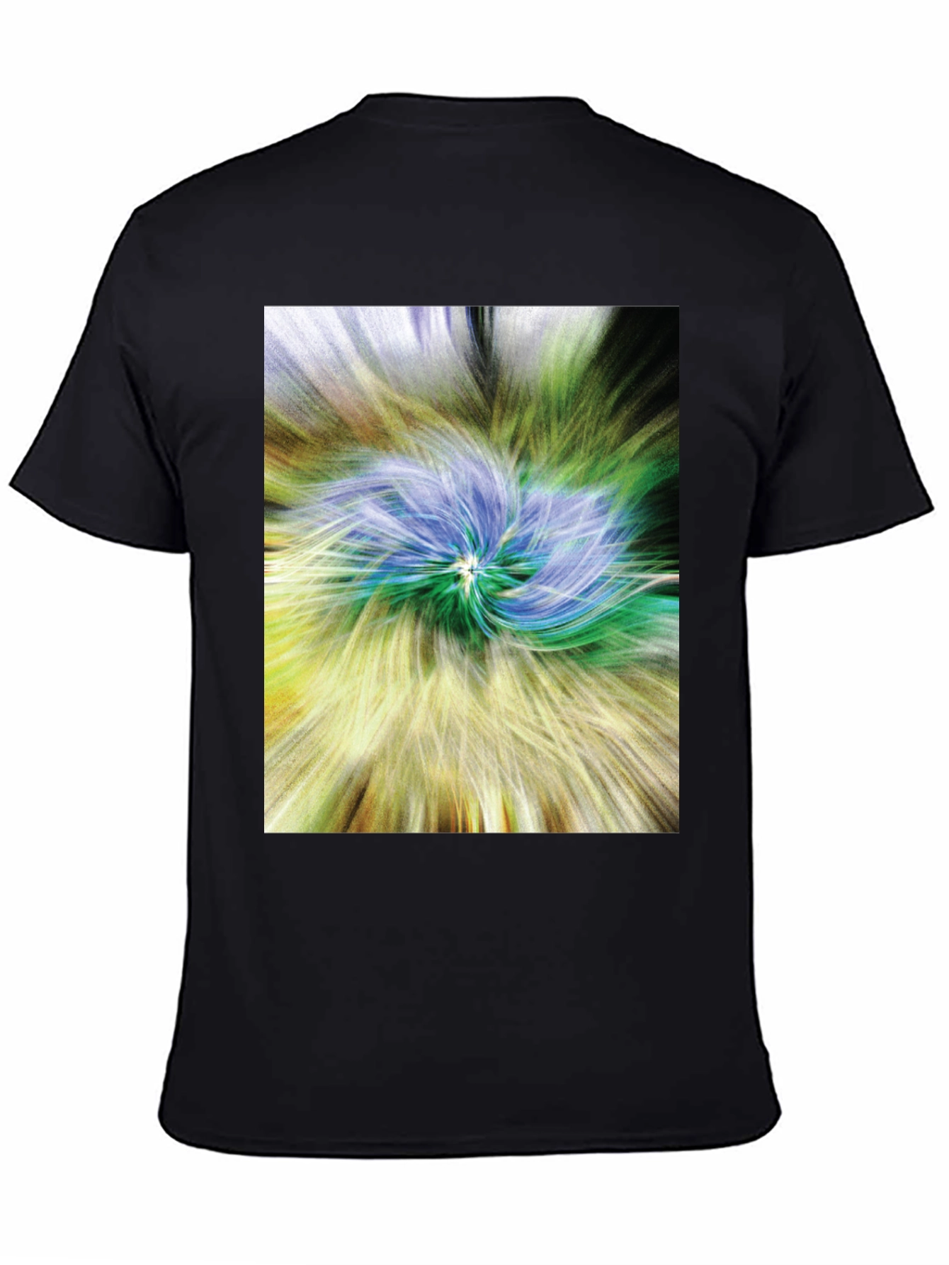 Black Abstract Swirl Graphic Tee - Black view 4