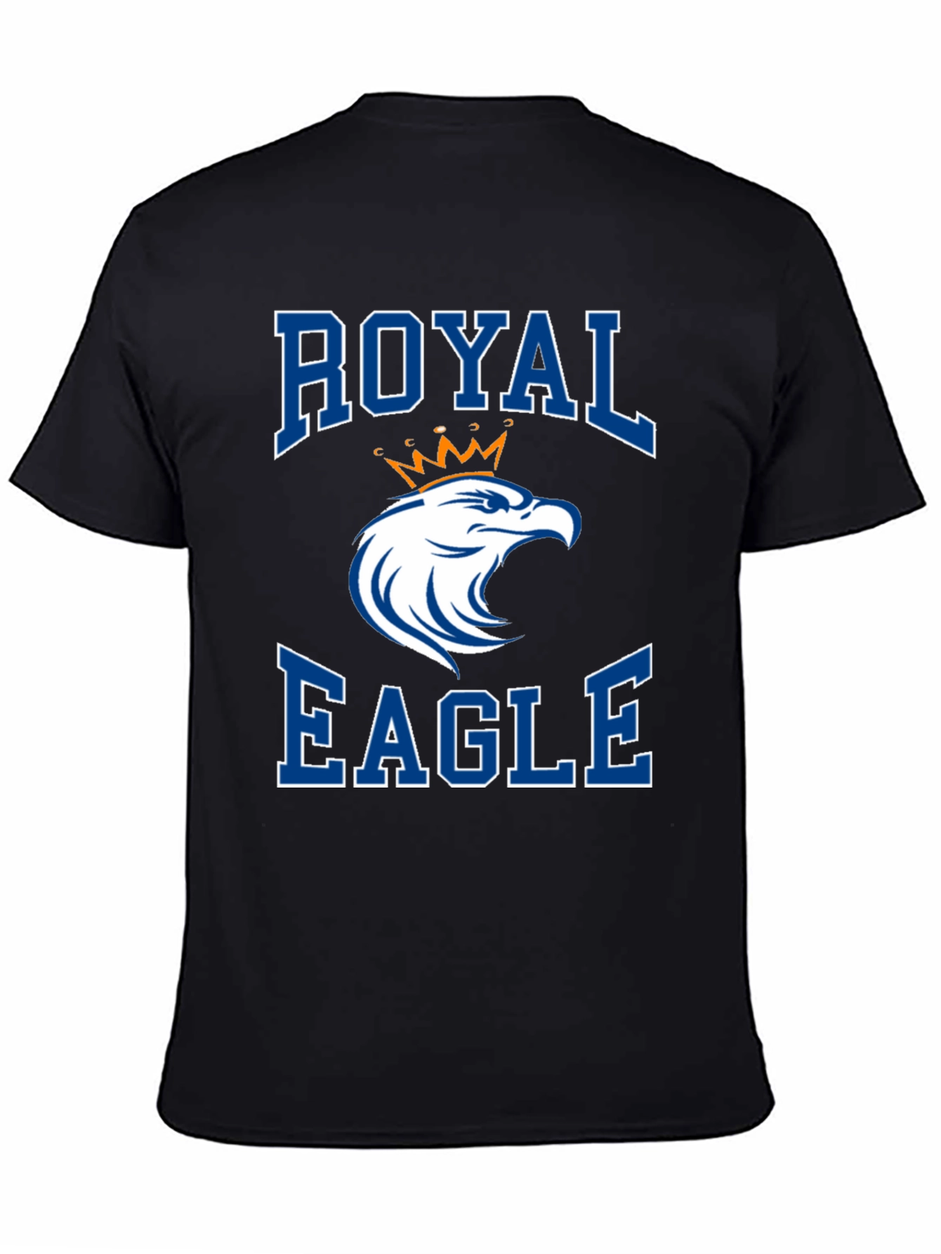 Royal Eagle Graphic Tee - Black Cotton Blend - 4