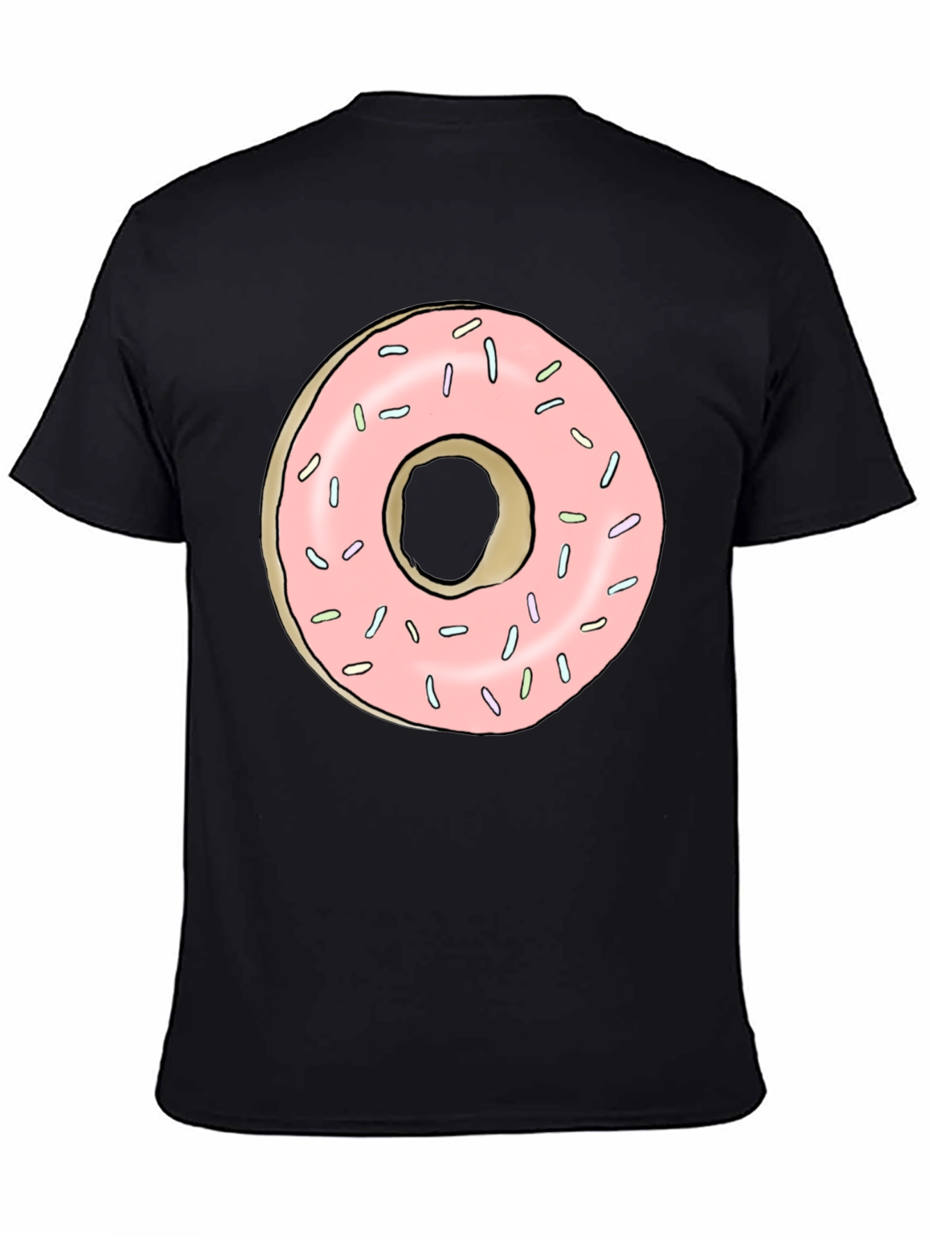 Black Donut Graphic Black T-Shirt view 4